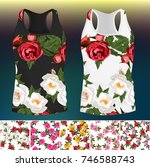 trendy fashion rose design. 5... | Shutterstock .eps vector #746588743