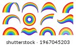 classic rainbow set in... | Shutterstock .eps vector #1967045203