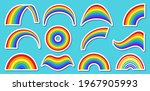 abstract vector rainbow set in... | Shutterstock .eps vector #1967905993
