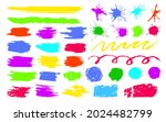 brush stroke set  grunge spots  ... | Shutterstock .eps vector #2024482799