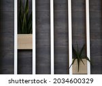Decorative wooden wall with...