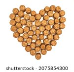 Wine Corks Heart On A White...