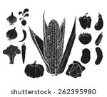 vegetables icon cartoon set... | Shutterstock .eps vector #262395980