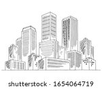 city graphic black white... | Shutterstock .eps vector #1654064719
