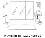 yoga gym interior graphic black ... | Shutterstock .eps vector #2118785813