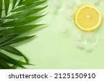 Small photo of Summer breezy party desecration on pastel background