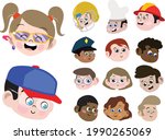 big vector pack of 14 faces of...