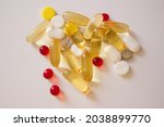 photo pills  fish oil capsules  ... | Shutterstock . vector #2038899770