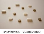 photo pills  fish oil capsules  ... | Shutterstock . vector #2038899800