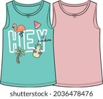 girls and teens wear vest tops | Shutterstock .eps vector #2036478476
