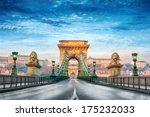 Chain bridge in Budapest, Hungary.