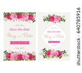 wedding invitation cards with... | Shutterstock .eps vector #640785916