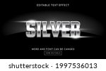 silver 3d editable text effect... | Shutterstock .eps vector #1997536013