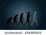 evolution of man into a modern  ... | Shutterstock .eps vector #656489833