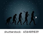 evolution of man into a modern  ... | Shutterstock .eps vector #656489839