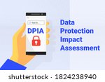 dpia   data protection impact... | Shutterstock .eps vector #1824238940