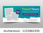 travel tours banner template ... | Shutterstock .eps vector #1152882350