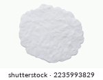 Small photo of White or grey Plasticine textured background has a rough surface. Used is House wall website wallpaper flatten and have fingerprint outer circle is jagged like cloud. Isolated on white background.