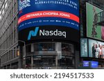 Small photo of New York, NY, USA - August 21, 2022: The NASDAQ Stock Exchange headquarters in New York, USA on August 21, 2022. The Nasdaq Composite is a stock market index.