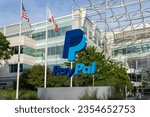 Small photo of PayPal headquarters in San Jose, California, USA - June 10, 2023. PayPal Holdings, Inc. is an American multinational financial technology company operating an online payments system.