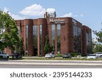 Small photo of Meridian Title Company office in Salt Lake City, Utah, USA, June 23, 2023. Meridian Title Company is a full-service title insurance company.