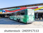 Small photo of A Peter Pan Bus at Union Station in Hartford, Connecticut, USA, November 8, 2023. Peter Pan Bus Lines operates an intercity bus service in the Northeastern United States.