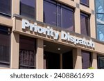 Small photo of Priority Dispatch headquarters in Salt Lake City, Utah, USA - May 11, 2023. Priority Dispatch Corp. is an American company providing emergency dispatch protocol products, training and services.