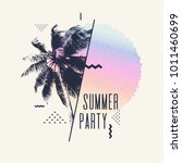 summer party  modern poster... | Shutterstock .eps vector #1011460699