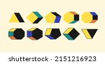 a set of geometric shapes and... | Shutterstock .eps vector #2151216923
