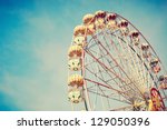 Ferris Wheel Over Blue Sky