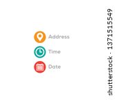 address  date  time icons... | Shutterstock .eps vector #1371515549