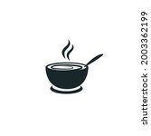 soup and bowl on the smoke.... | Shutterstock .eps vector #2003362199