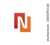 letter n consisting of two... | Shutterstock .eps vector #2003392136