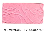 Pink Beach Towel Isolated White ...