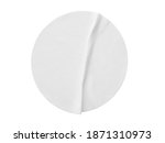 blank white round paper sticker ... | Shutterstock . vector #1871310973