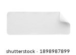 blank white paper sticker label ... | Shutterstock . vector #1898987899