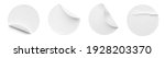 blank white round paper sticker ... | Shutterstock . vector #1928203370