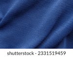 Blue sports clothing fabric...