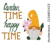 garden time happy time... | Shutterstock .eps vector #2126801423