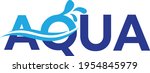 aqua logo water splash vector 