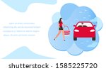 vector illustration people use... | Shutterstock .eps vector #1585225720
