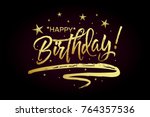 happy birthday card  banner.... | Shutterstock .eps vector #764357536