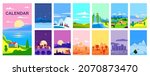 calendar landscape natural... | Shutterstock .eps vector #2070873470