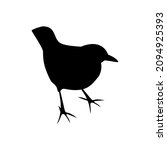 black silhouette of blackbird... | Shutterstock .eps vector #2094925393