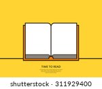 outline open book  with... | Shutterstock .eps vector #311929400