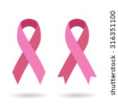 pink ribbons isolated on white  ... | Shutterstock .eps vector #316351100