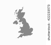 Grey blank United Kingdom map. Flat vector illustration. EPS10.