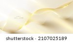 abstract 3d elegant golden wave ... | Shutterstock .eps vector #2107025189