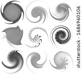 set of black and white vortex ... | Shutterstock .eps vector #1686960106