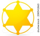 6 Pointed Sheriff Star  Badge